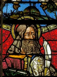 Fenster, das den heiligen Bartholomäus zeigt